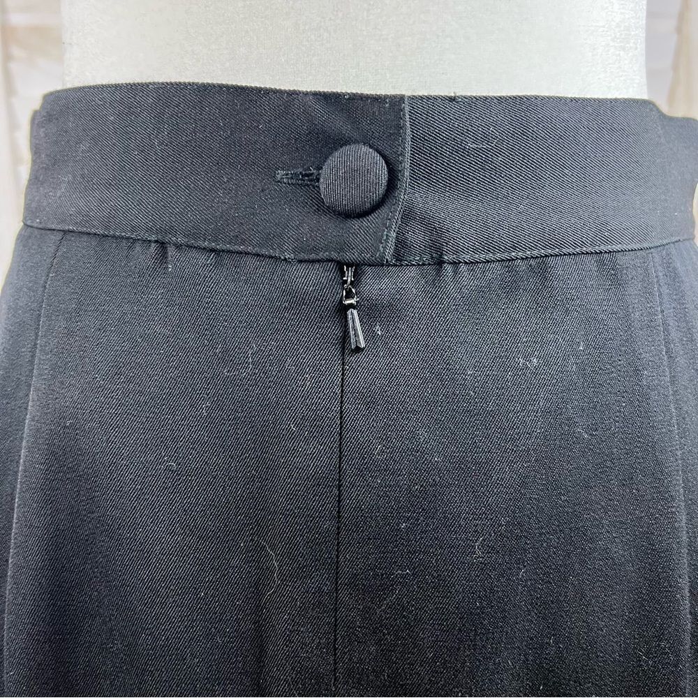 Vintage ERAZ Embellished Beaded Black Wool Skirt 10 - Picture 7 of 9